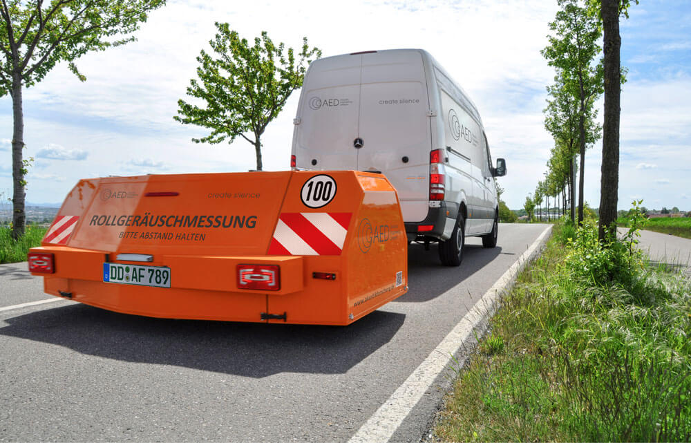 AED Rollgeräusch-Messung