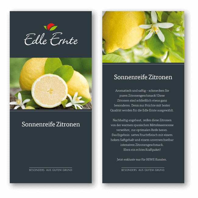 Edle Ernte Produktflyer